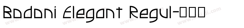Bodoni Elegant Regul字体转换
